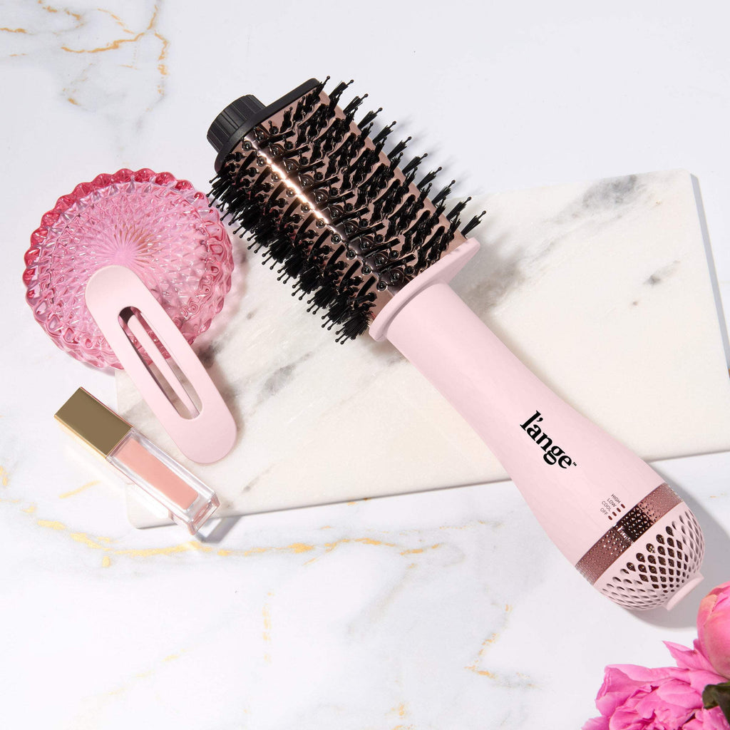 L'ange Hair Le Volume Elevé 65MM 2-in-1 Titanium Brush Dryer, 3 Heat Settings, 360° Vented Airflow, Bllush