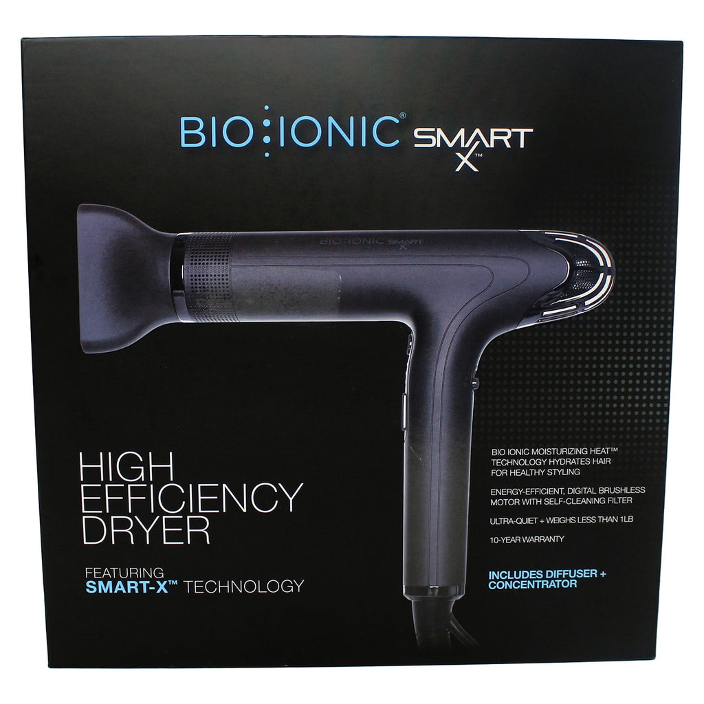 Bio Ionic SMART-X Hair Dryer with Diffuser, High-Efficiency Blow Dryer with Adjustable Heat & Speed