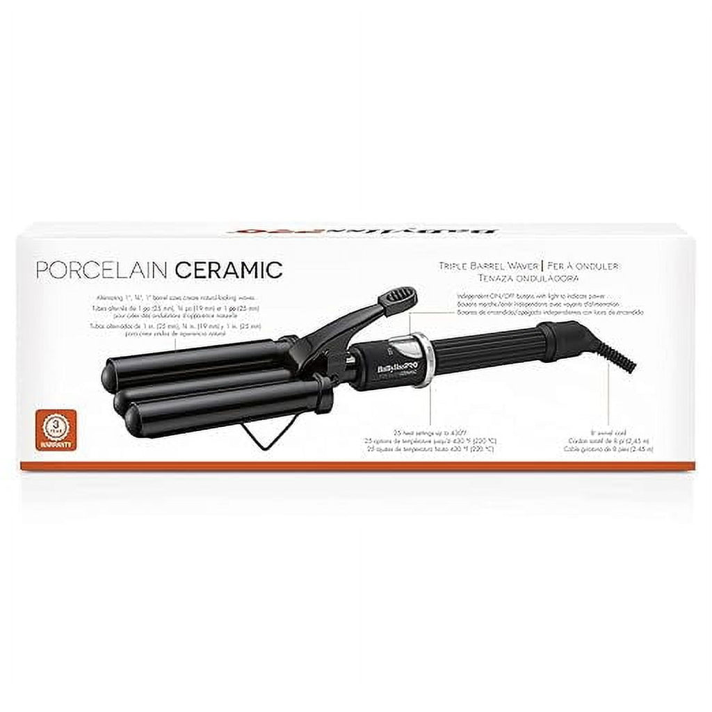 BaBylissPRO Porcelain Ceramic Triple Barrel Waver