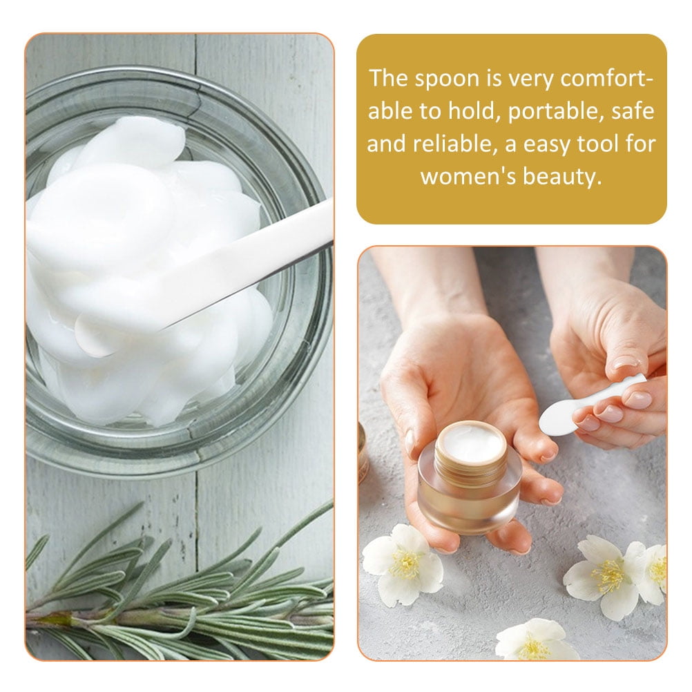 Minkissy 2pcs Stainless Steel Cosmetic Spatula Set for Facial Care and Home Use Beauty Tools