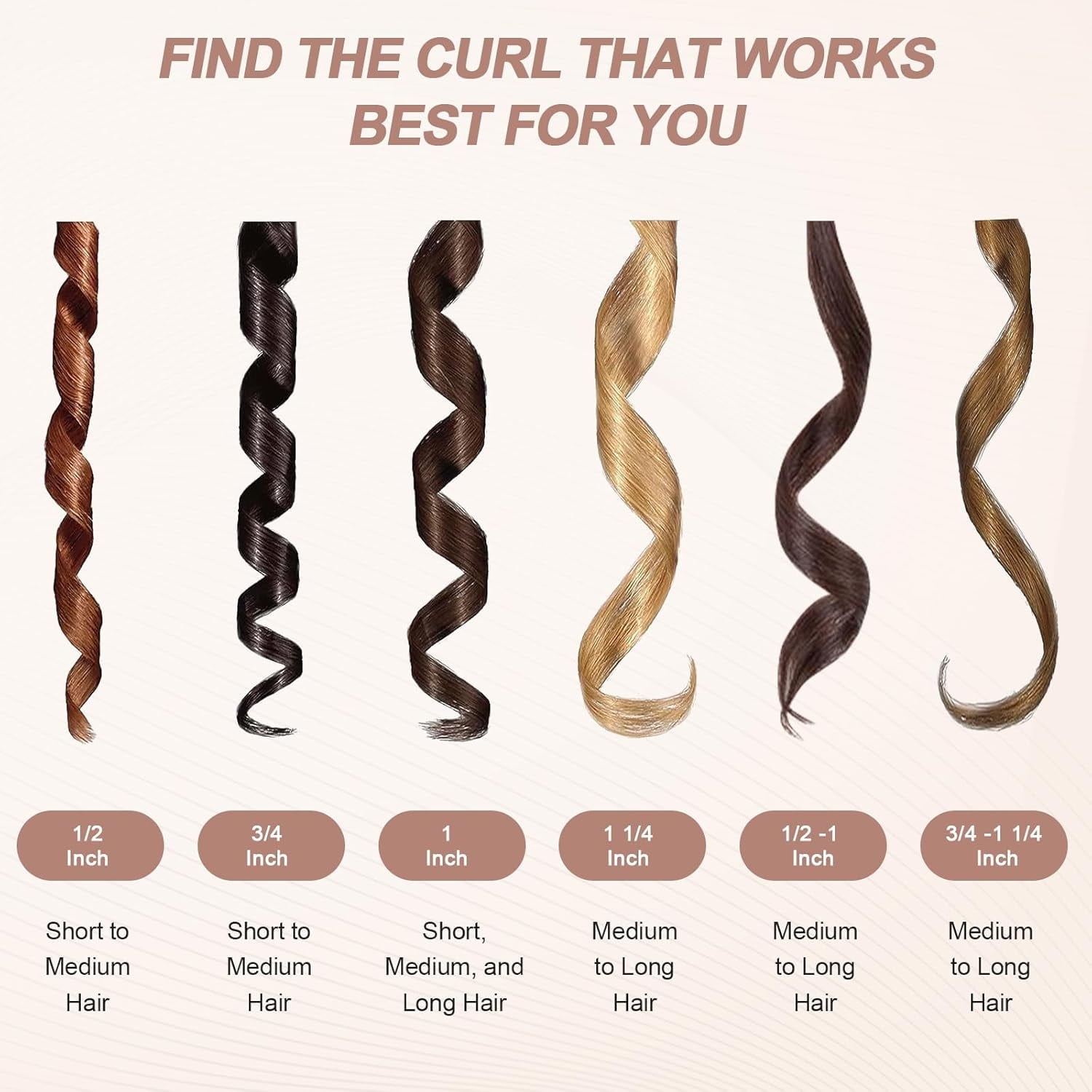 ToMe 1 Inch Ceramic Curling Iron Dual Voltage Glove Included, 180℉-410℉ Heat up Fast Hair Styling Tool for Short & Long Hair