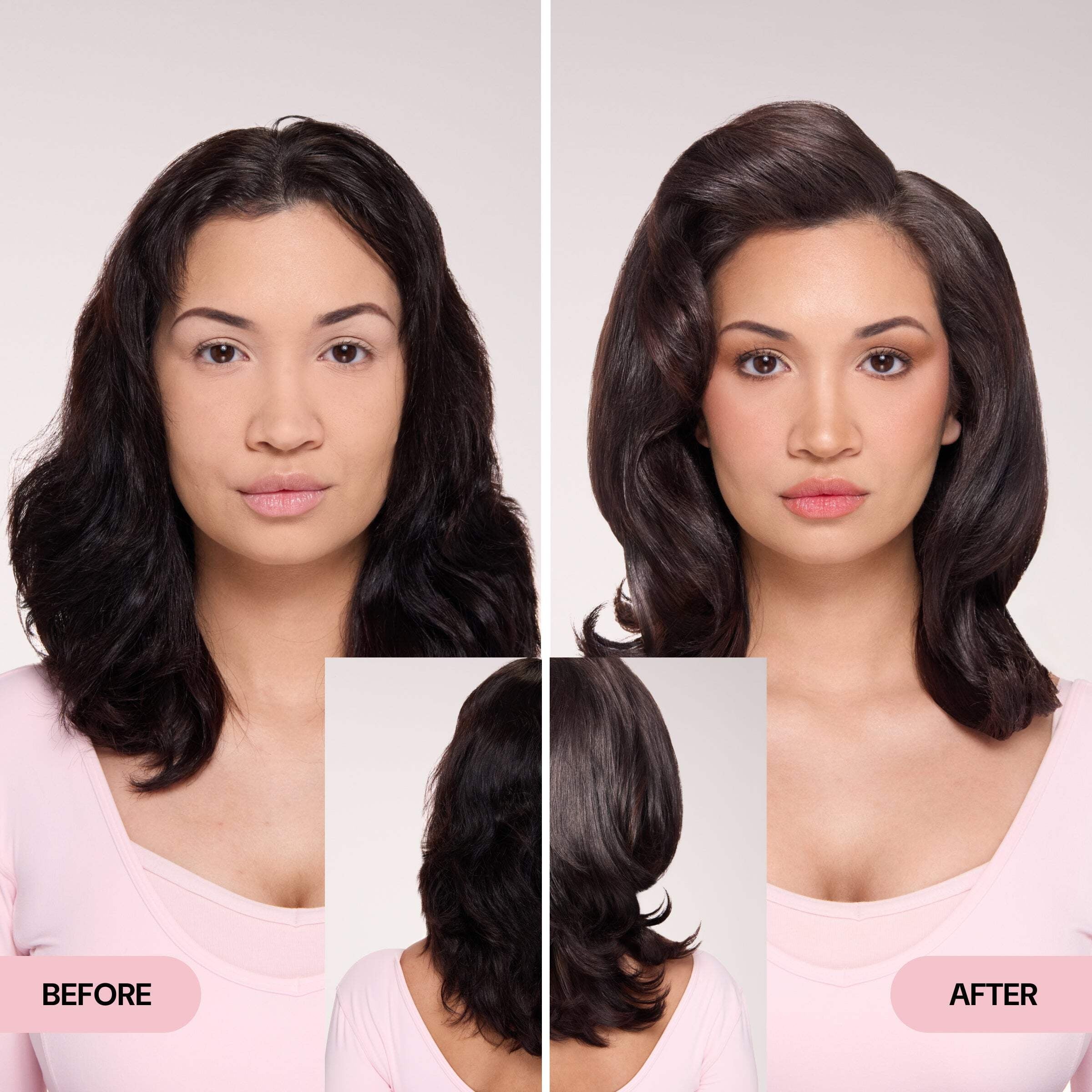 L'ange Hair Le Volume Elevé 65MM 2-in-1 Titanium Brush Dryer, 3 Heat Settings, 360° Vented Airflow, Bllush