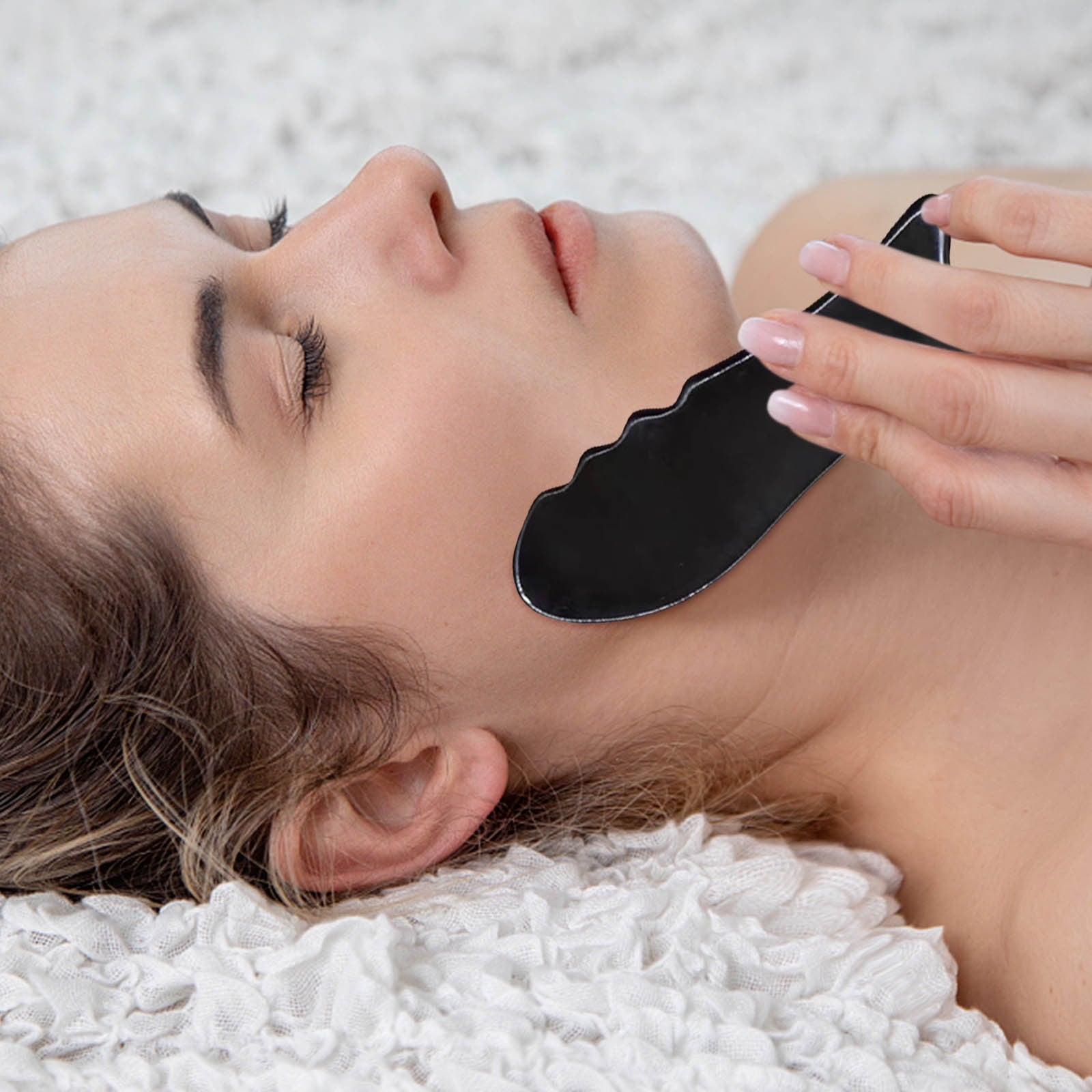 Beauty Makeup Under $5 Guasha Facial Tools Black Horn Guasha Comb Guasha Tool For Face Body Guasha Black One Size Rucky WY