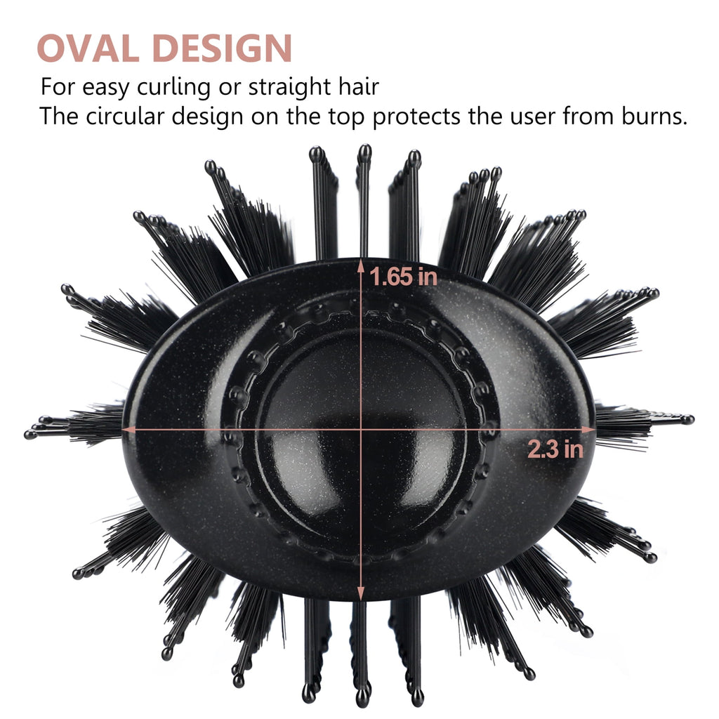 Hair Dryer Brush Blow Dryer in One, Aima Beauty Oval Hot Air Brush with Negative Ion&1100W, Black