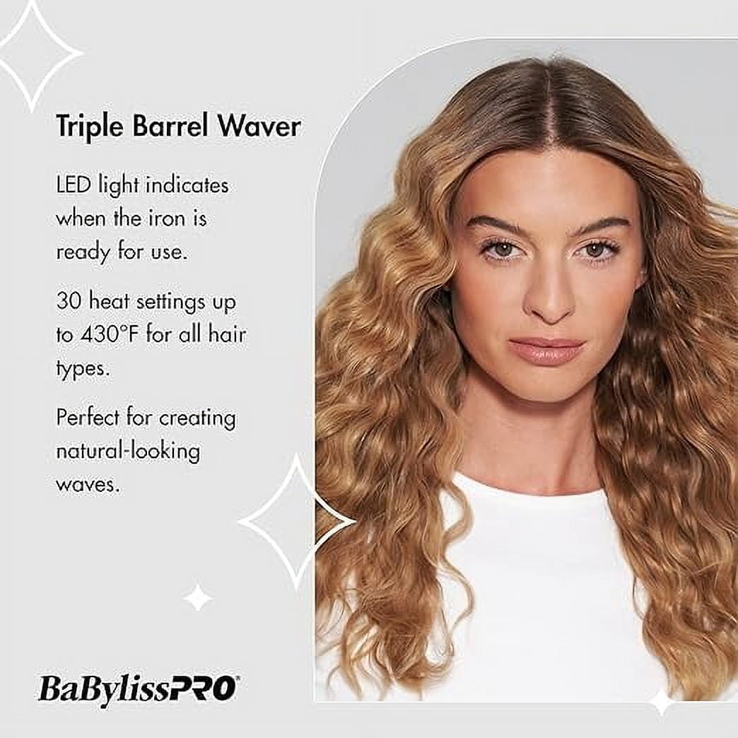 BaBylissPRO Porcelain Ceramic Triple Barrel Waver