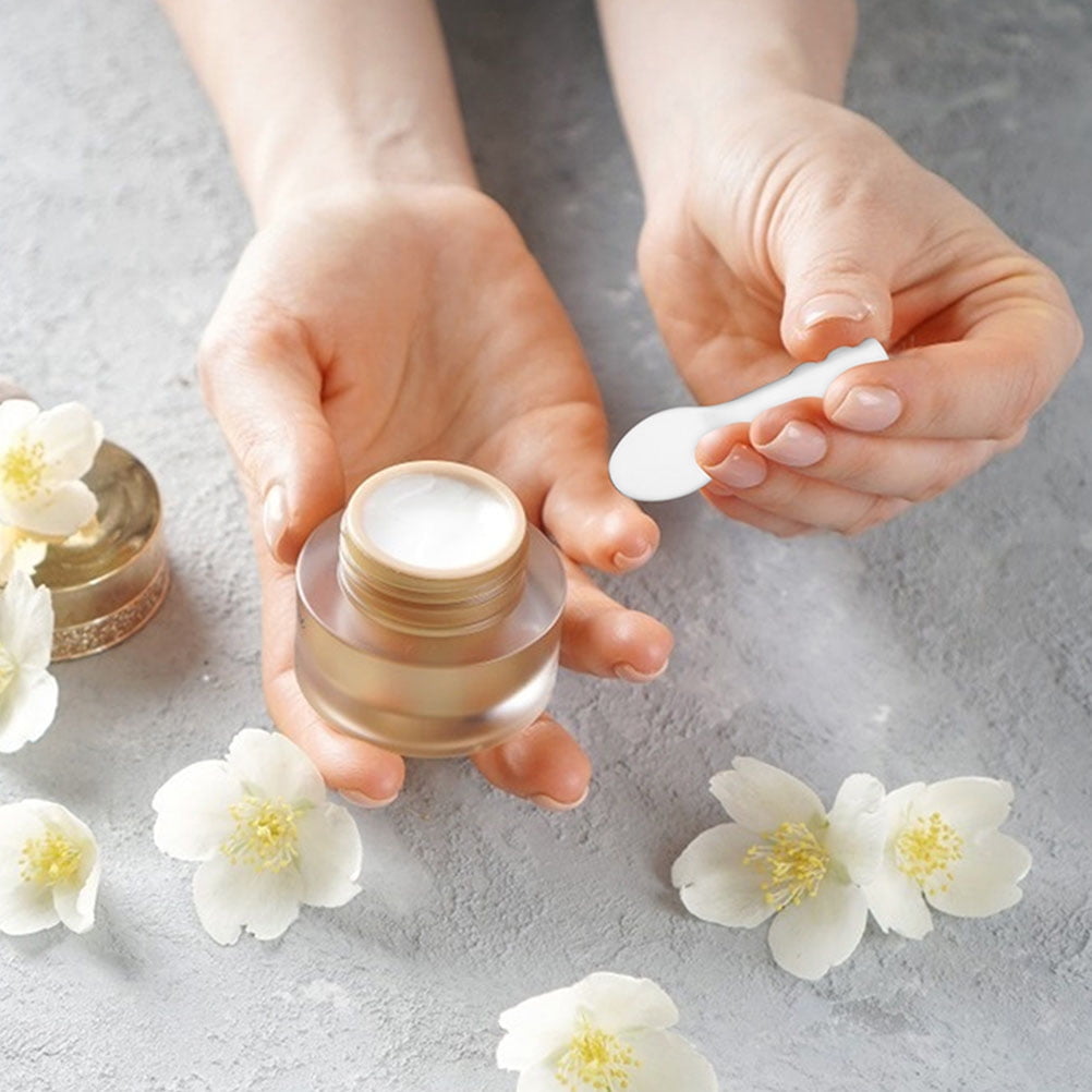 Minkissy 2pcs Stainless Steel Cosmetic Spatula Set for Facial Care and Home Use Beauty Tools