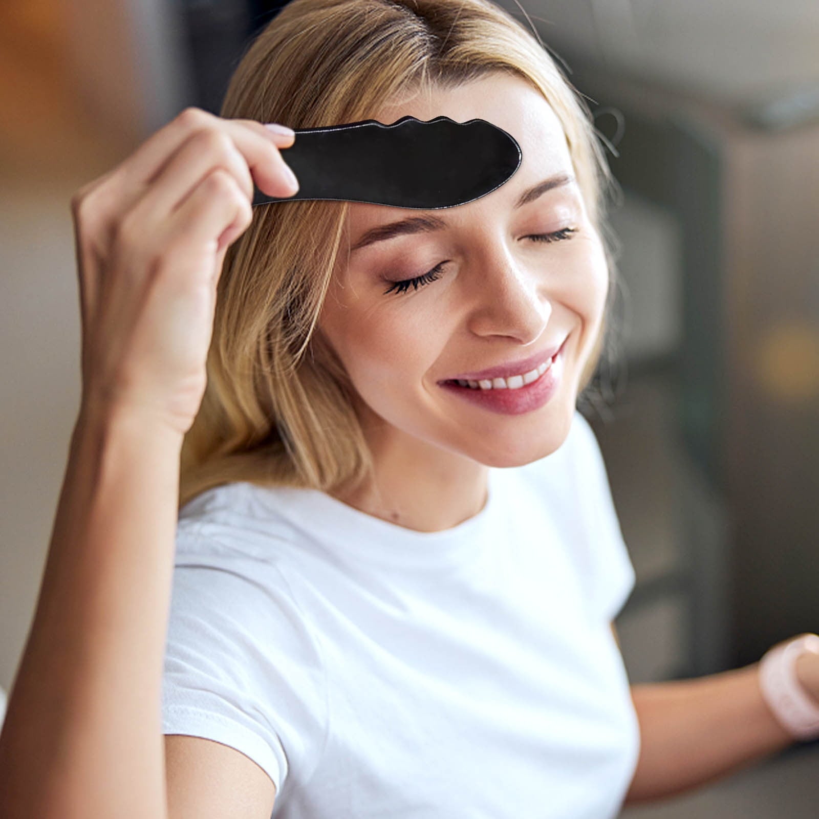 Beauty Makeup Under $5 Guasha Facial Tools Black Horn Guasha Comb Guasha Tool For Face Body Guasha Black One Size Rucky WY